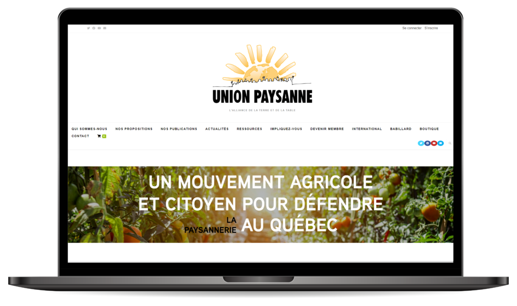 refont site web union paysanne
