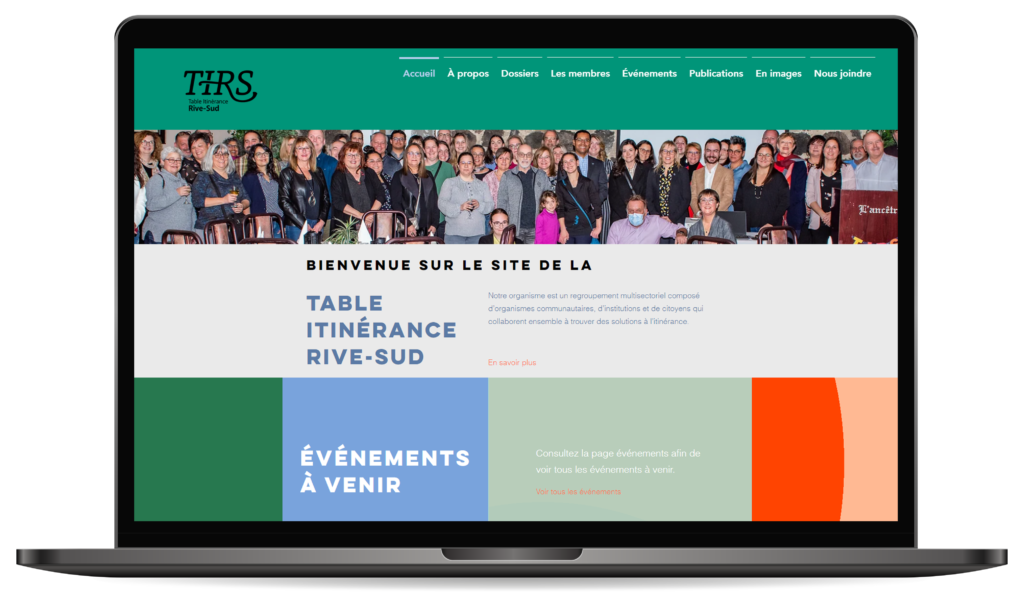 site web de la TIRS - table itinérance rive-sud