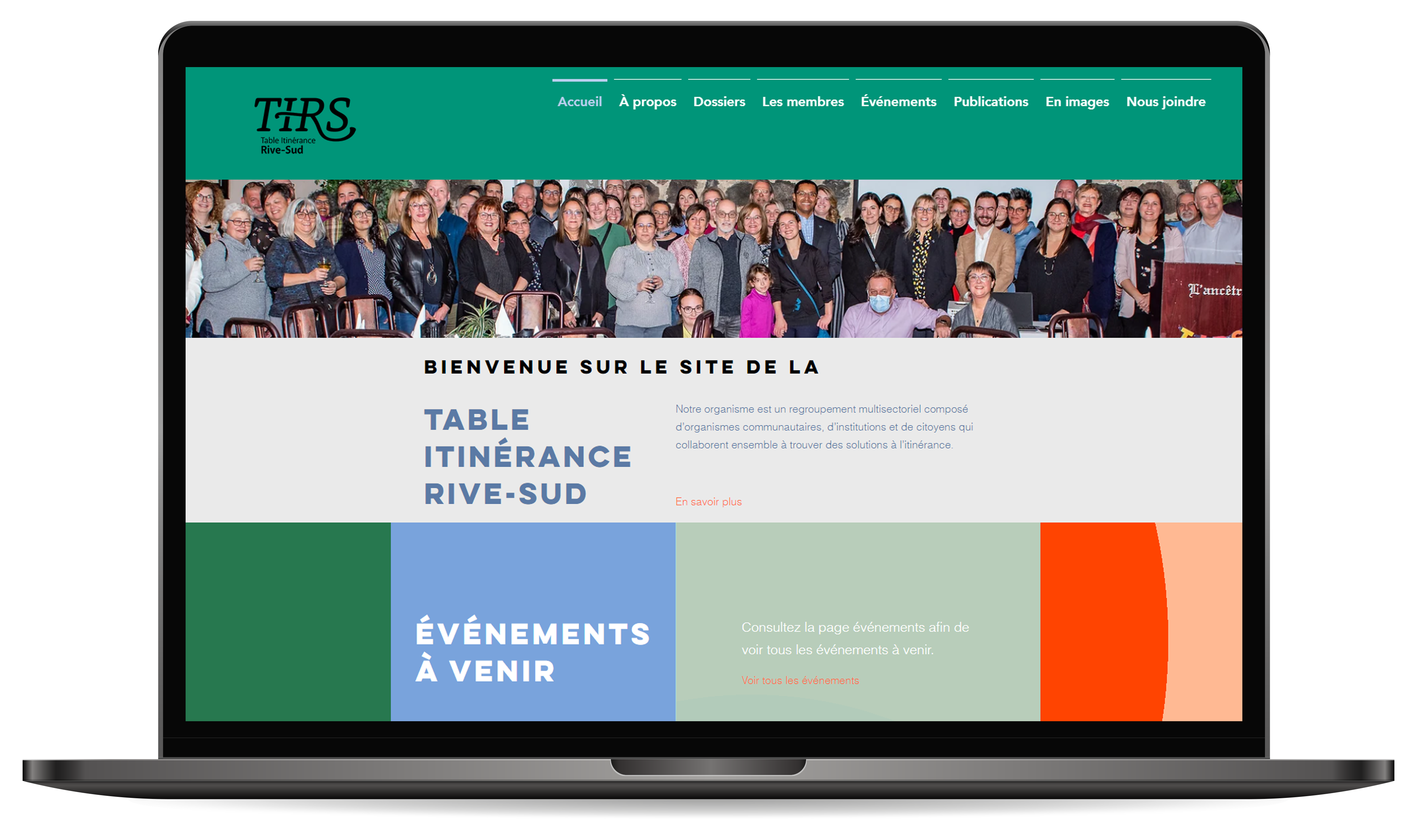 site web de la TIRS - table itinérance rive-sud