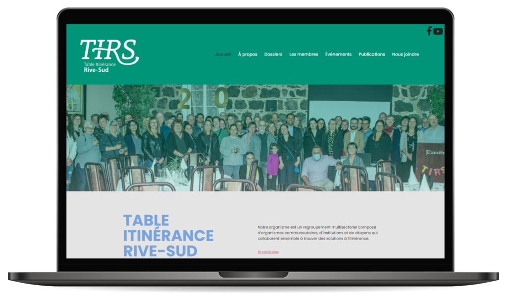 Refonte du site web de la TIRS à Longueuil